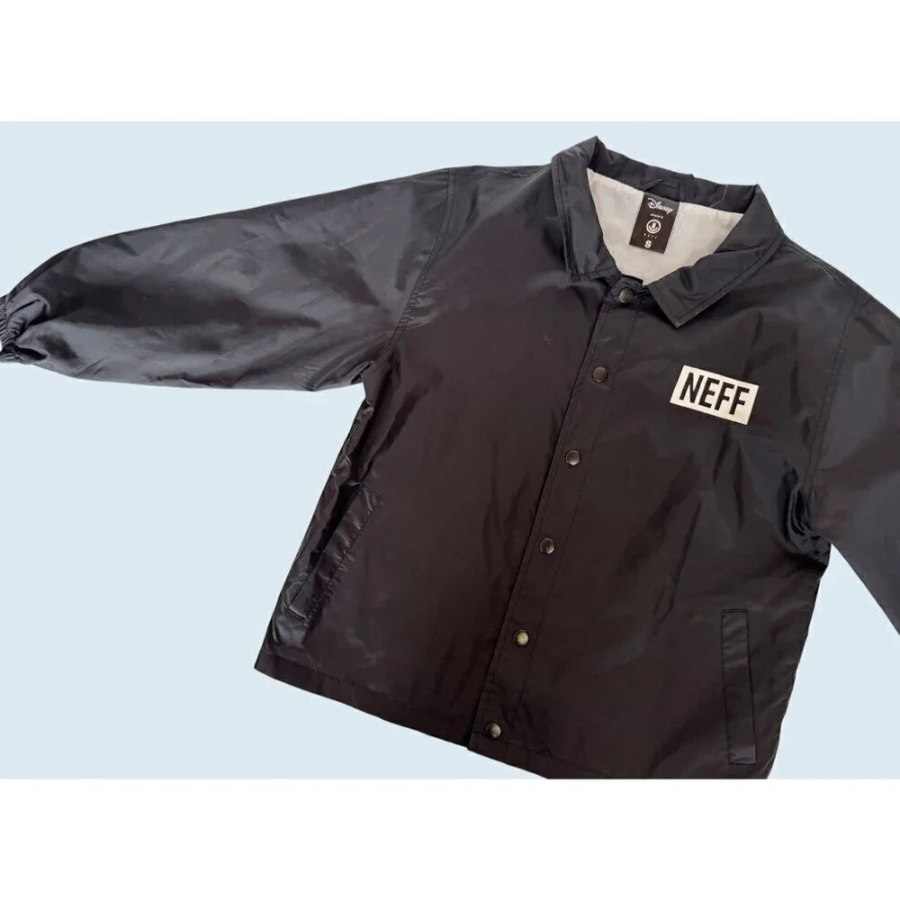 DISNEY X NEFF Youth Nylon Snap Button Jacket Coat Size Small